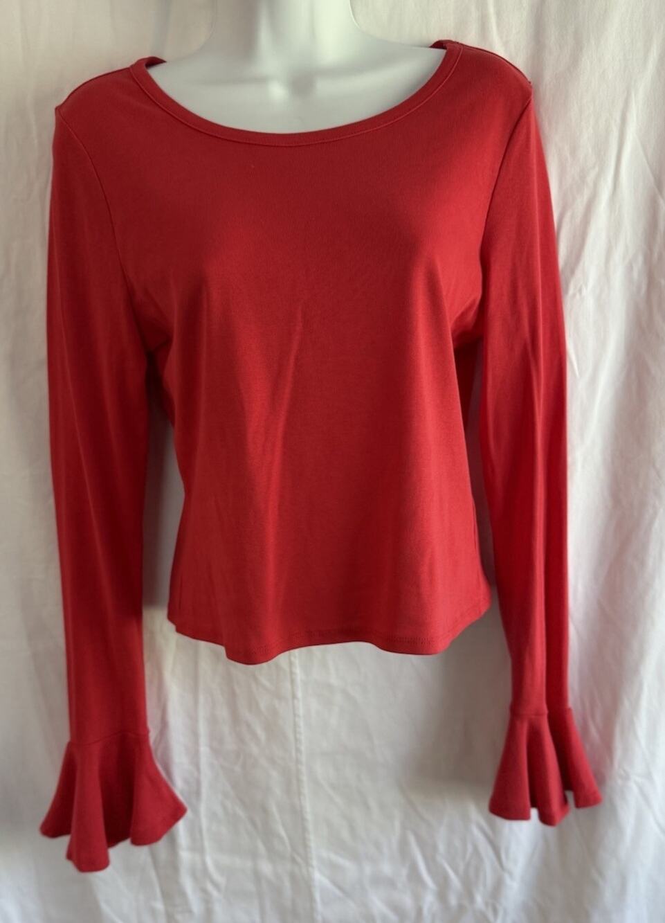 Anthropologie Maeve Top Long Ruffle Sleeve Bohemian Cottagecore Whimsychic Sz S